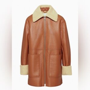 ARITZIA | Wilfred Free Wild Jacket Faux Leather & Shearling Coat Size S